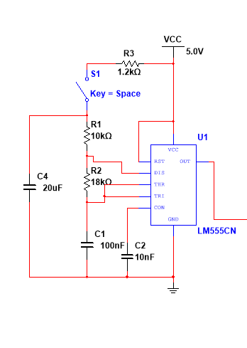 555 astable clock schematic