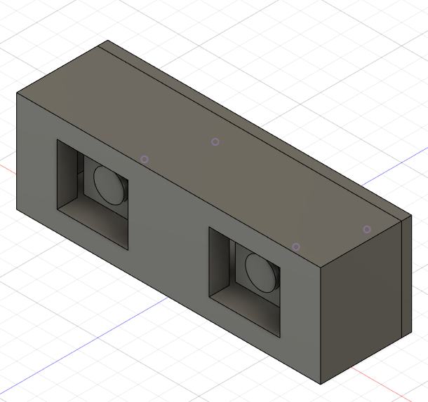 CAD housing with two camera openings